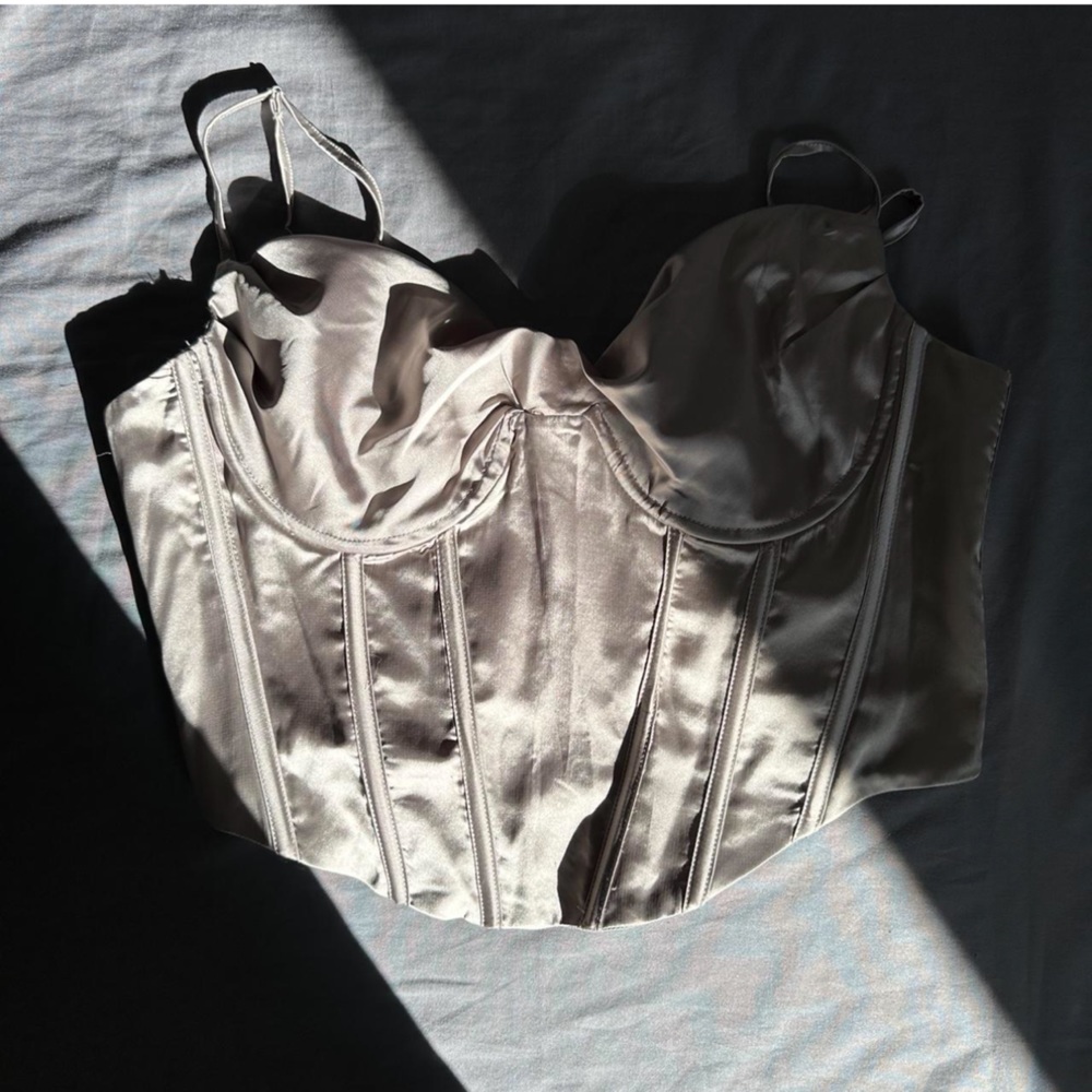 Silver corset top